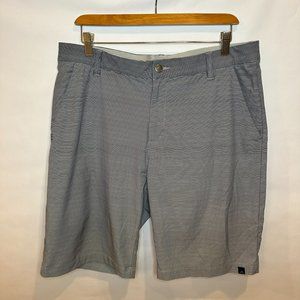 Adidas Performance Golf Shorts Waist 34 Blue Striped